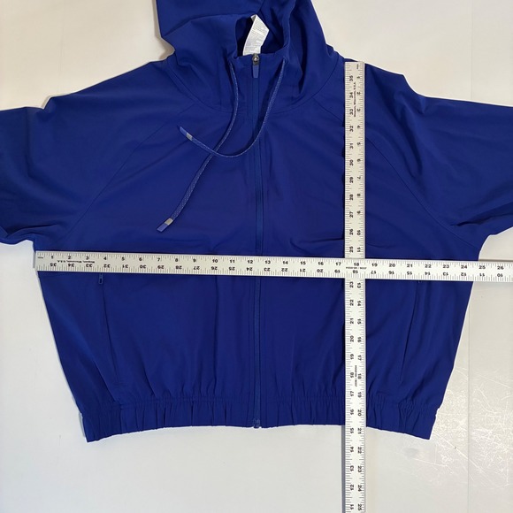 Fabletics Womens Royal Blue Full Zip Hooded Windbreaker Jacket JT2356907 Large - Picture 4 of 8